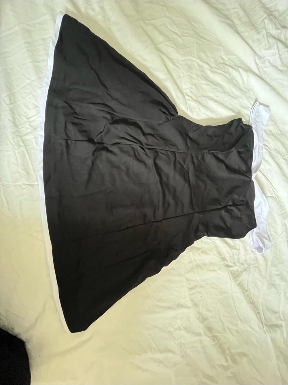 SHEIN Black and White Fit-and-Flare Mini Dress